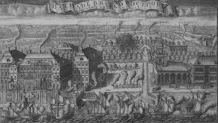 Indførelsen af de svenske skibe til Sankt Petersborg efter sejren i slaget ved Gangut, 9. september 1714